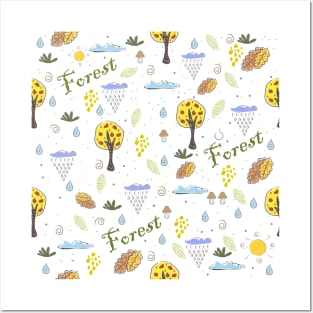 Forest Pattern Posters and Art